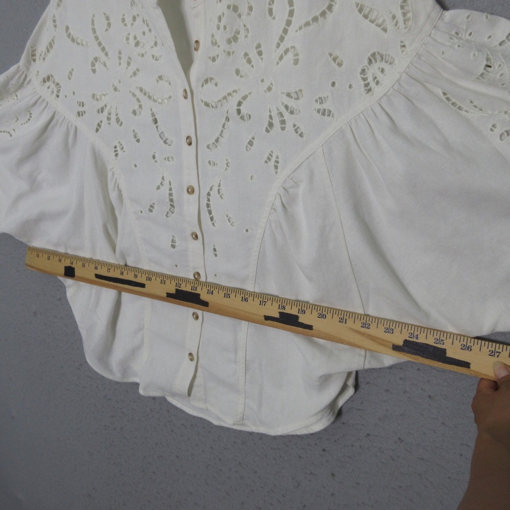 Pilcro Top Eyelet Embroidered Oversized Cottage Core Peasant Victorian Boho READ - Picture 8 of 12